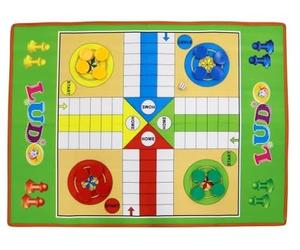 Home It® Ludo Spiel XL | Gran juego de mesa para toda la familia | Set de Ludo para exterior e interior (130x95 cm) con 16 figuras de juego y dados | Perfecto para jardín, camping y hogar