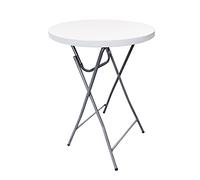 Home>it Mesa de Bar Plegable, Color Blanco y Gris