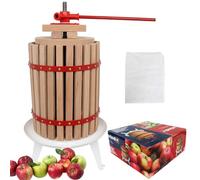 HOME It® Prensa manual para frutas 18L - Barril de roble FSC con bolsa filtrante - Para manzanas, peras, bayas - Apto para alimentos - Calidad LFGB