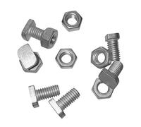 HOME It® tornillos para invernadero para unir perfiles - 24 uds. con tuercas incluidas - rosca M5x12 mm, longitud total 14 mm, aluminio