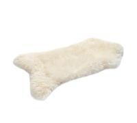HOME LAMB Alfombra Piel de Cordero Blanco 100-110 cm - Alfombra Piel de Oveja Natural - Suave Alfombras de Habitacion - Esponjosa Alfombra Salon - Alfombra Dormitorio