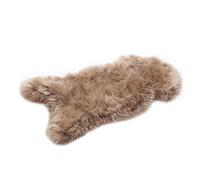 HOME LAMB Alfombra Piel de Cordero Cappuccino 110-120 cm - Alfombra Piel de Oveja Natural - Suave Alfombras de Habitacion - Esponjosa Alfombra Salon - Alfombra Dormitorio