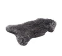 HOME LAMB Alfombra Piel de Cordero Gris 110-120 cm - Alfombra Piel de Oveja Natural - Suave Alfombras de Habitacion - Esponjosa Alfombra Salon - Alfombra Dormitorio
