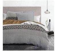 Home Linge Passion | Funda nórdica - 3 Piezas | 100% algodón - 57 Hilos | 2 Personas - 240 x 260 cm | Noche Berbere Gris Topo