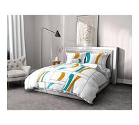 Home Linge Passion Funda nórdica de 3 Piezas | 100% algodón - 57 Hilos | 2 Personas - 240 x 260 cm | Atoll Turquesa-Naranja