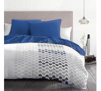 Home Linge Passion Juego de Edredón 240x260 Ambrosia Azul - Funda Impresa + Funda de Almohada - Suave, Ligera y fácil de cuidar - Diseños Modernos