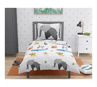 Home Linge Passion Juego de edredón Infantil con diseño de roupilón de 2 Piezas, 100% algodón, 57 Hilos/cm2, 140 x 200 cm, Color Blanco