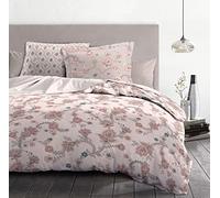 Home Linge Passion - Juego de Funda nórdica de 3 Piezas, 100% algodón de 57 Hilos, para Cama de Matrimonio, 240 x 260 cm, Color Rosa marquesa