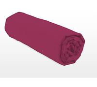 Home Linge Passion - Sábana Bajera 100% algodón - 57 Hilos cm² - Talla 180x200 cm - Fucsia - Gorro 25 cm - Tejido Apretado - Suave, Transpirable, Lavable - Home Ropa Pasion