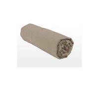 Home Linge Passion Sábana Bajera de 57 Hilos, Algodón, Beige Fonce, Queen, 160 x 200 cm