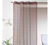 Home Maison Marsala - Visillo Liso de Malla - poliéster - Transparente tamizador - Listo para Colocar con Ojales, Sala de Estar, Dormitorio, Cocina - 140 x 260 cm
