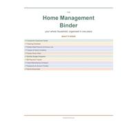 Home Management Binder: The All-in-One Household Organizer for Cleaning, Meals, Budget, Passwords & Family Life