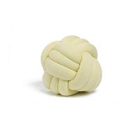 Home Mania 30D-4 Cojín Decorativo Knot Trenzado Realizado a Mano, Amarillo