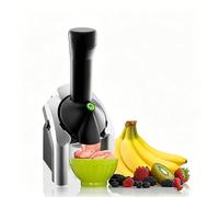 Home - Máquina para hacer helados de 200 W, fácil de limpiar y usar, para hacer sorbetes saludables, sorbetes, helados de frutas, yogur congelado, elegante plata