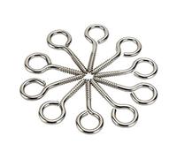 Home Master Hardware 5/16 pulgadas x 4-1/4 pulgadas Lag Eye Ganchos de acero inoxidable para uso en interiores y exteriores, paquete de 10 (3/8 pulgadas x 4-7/8 pulgadas)