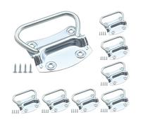 HOME MASTER HARDWARE Caja de herramientas de 8,9 cm con anilla de tracción, caja de herramientas para puerta de elevación, manijas chapadas en zinc, paquete de 8