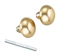 HOME MASTER HARDWARE Juego de pomos de puerta de latón con eje, perilla de puerta vintage de 2-1/4 pulgadas, repuesto de perilla de puerta de estilo antiguo para puertas interiores de cerradura de