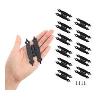 HOME MASTER HARDWARE Paquete de 12 bisagras de gabinete Hammercraft para marco frontal empotrado H bisagras con tornillos negros