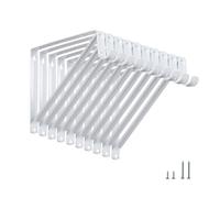 Home Master Hardware - Soporte de barra para estante de pared (montaje en pared, 10 unidades), color blanco