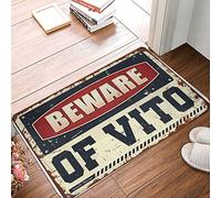 Home Mats for Front Door Beware of Vito Felpudo The Room Decor Fall Door Alfombra (tamaño: 65 x 90 cm)