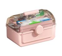 Home Medicine Storage, Multi Layer Medicine Organizer, Pill Box with Compartments, Portable Medicine Box with Handle 11.81x7.28x7.87 Inches for Home, Bathroom, Kitchen, Bedroom