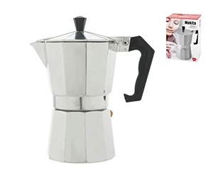Home Mokita Caffettiera, Plastica, Argento/Nero, 6 Tazze