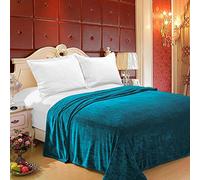 Home Must Haves Manta de Microfibra de Forro Polar Ultra Suave y Ligera, tamaño Queen, cálida y acogedora, Color Verde Azulado (Franela)