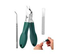 Home nail clipper repair tool Splashproof 25 Beveled Edge Nail Clippers 3-Piece Set - Thick Nail Clipper, Ingrown Toenail Lifter & Nail Fil