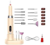 Home Nail Drill | Salon Nail Drill | Electric Nail Grinder | Nail Drill with Bits | Professional Nail File | Quiet and Low-Vibration for Home Use, Without the Hassle of Cords or Complex Tools
