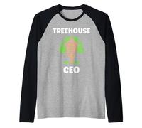 Home Nature Tree House Minimalist Simple CEO Treehouse Camiseta Manga Raglan