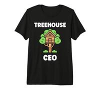 Home Nature Tree House Minimalist Simple CEO Treehouse Camiseta Premium