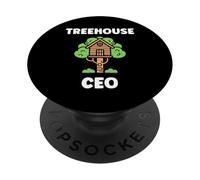 Home Nature Tree House Minimalist Simple CEO Treehouse PopSockets PopGrip Adhesivo