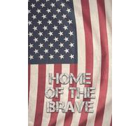 Home of the Brave: American Patriotic Notebook - 4th of July Gift, 6x9 Inches, 120 Pages, College Ruled