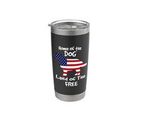 Home Of The Dog Land Of The Free Golden Retriever 4th July Vaso térmico de acero inoxidable de doble pared