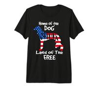 Home of The Dog Land of The Free Saluki Dog 4th of July Camiseta Premium