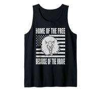 Home Of The Free Because Of The Brave USA Aguila Bandera Camiseta sin Mangas