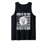 Home Of The Free Because Of The Brave USA Aguila Bandera Camiseta sin Mangas