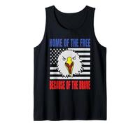 Home Of The Free Because Of The Brave USA Aguila Bandera Camiseta sin Mangas