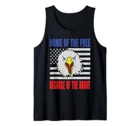 Home Of The Free Because Of The Brave USA Aguila Bandera Camiseta sin Mangas