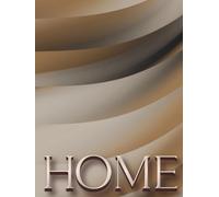 Home: Oversized Decorative Book for Coffee Tables, Consoles and Shelf Styling | Taupe and Bronze Wave Art Cover | Stack Deco Books to Create a Modern Luxe Neutral Look