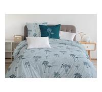 Home Passion | Funda nórdica - 3 Piezas | 100% algodón - 57 Hilos | 2 Personas - 220x240 cm |TINGHIR -Verde Pato