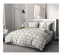 Home Passion | Funda nórdica de 3 Piezas | 100% algodón - 57 Hilos | 2 Personas - 220x240 cm | Le Corbusier Vert