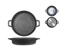 Home Pietra Tegame Antiaderente con 2 Manici, Alluminio, Antracite, 32 cm