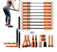 Home Pilates Bar Kit - Equipos de fitness multifuncionales | Equipos de entrenamiento musculares para sentadillas, Resistencia Band Workout Gear for Home Gym, Beginners, Athletes, Shoulder, Neck, Core