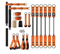 Home Pilates Bar Kit - Equipos de fitness multifuncionales | Equipos de entrenamiento musculares para sentadillas, Resistencia Band Workout Gear for Home Gym, Beginners, Athletes, Shoulder, Neck, Core
