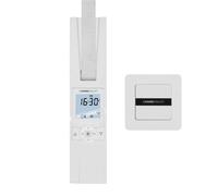 Home Pilot RolloTron Premium Smart Power, enrollador de correa + pulsador de pared inteligente para mando a distancia del enrollador de cinturón eléctrico