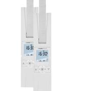 Home Pilot RolloTron Premium Smart Power - Juego de 2 enrolladores de correa y pulsador de pared inteligente para mando a distancia del enrollador de cinturón eléctrico