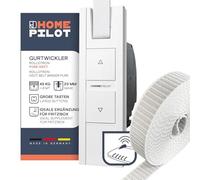 Home Pilot RolloTron Pure DECT - Juego de enrollador de correa y correa de 23 mm de ancho, 6 m de largo