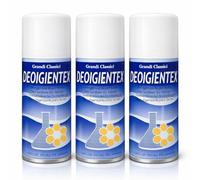 HOME PRO Tris DeoIgientex - Desinfectante en spray para tejidos, perfume de ambiente, desodorante de interiores, higieniza ropa, salvavidas tejidos, come olores, armario de bolsillo, 3 x 150 ml