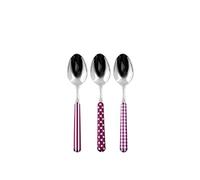 Home Provence - Juego de 6 cucharas de café de acero inoxidable, decoración lila